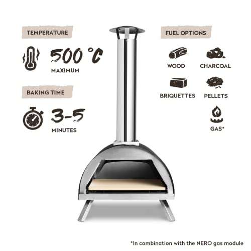 -15% BURNHARD Horno para Pizzas Exterior de Acero Inoxidable Nero, Incluye  Pala y Piedra para Horno Pizza, Pizzera de Calidad, » Chollometro