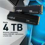 Crucial T700 1TB Gen5 NVMe M.2 SSD - Hasta 11,700 MB/s