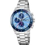 LOTUS Reloj Hombre Analógico de Acero Inoxidable 316l Plateado