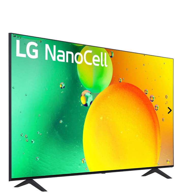 TV LED 65" - LG 65NANO756QC, UHD 4K, Procesador de Gran Potencia 4K α5 Gen 5, Smart TV, DVB-T2 (H.265), Azul oscuro ceniza