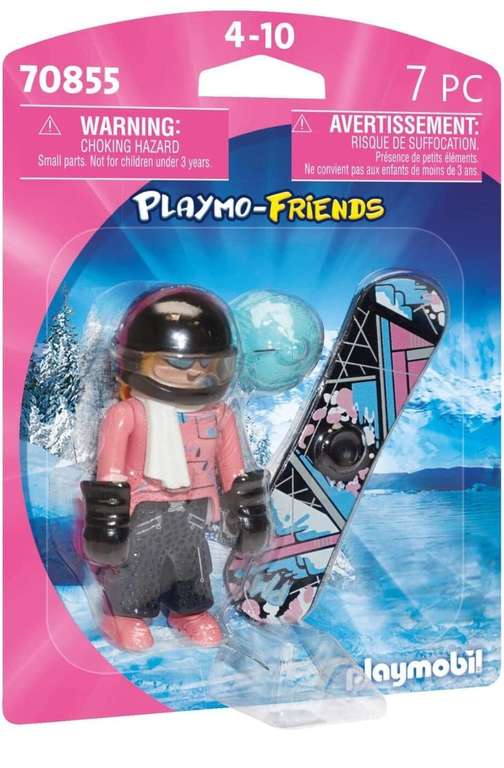 Playmobil Friends Snowboarder.con tabla de snow y casco.incluye 7 piezas.