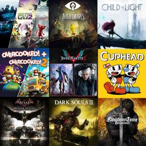 XBOX, X|S :: Paquete familiar EA, Child of Light, Little Nightmares, Devil May Cry 5 + Vergil, Overcooked, Cuphead, Batman, Dark Souls