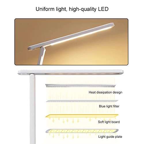 Lámpara Flexo Led Para Escritorio Táctil Con Protección ocular WINN, 3 Temperaturas de Luz