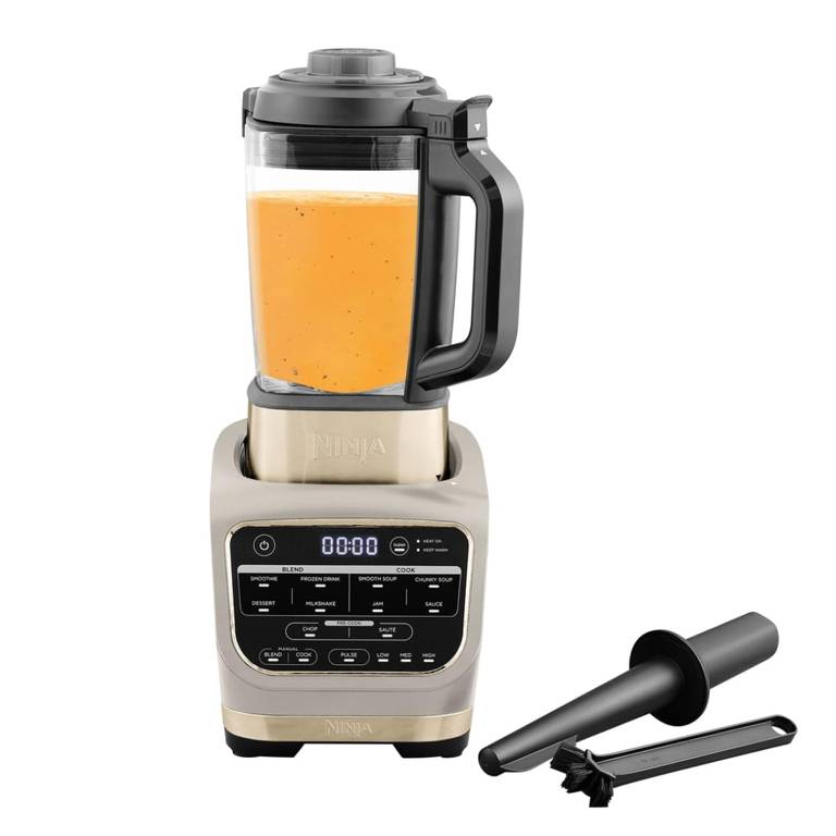 Ninja Foodi Batidora de Vaso y Sopera Eléctrica, 1000 W, 10 – PICA, SALTEA, BATE Y CUECE – PREPARACIONES FRÍAS Y CALIENTES Con resistencia