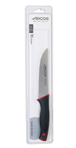 Arcos Serie Dúo, Cuchillo de Cocina, Hoja de 150 mm, Mango Color Negro Rojo