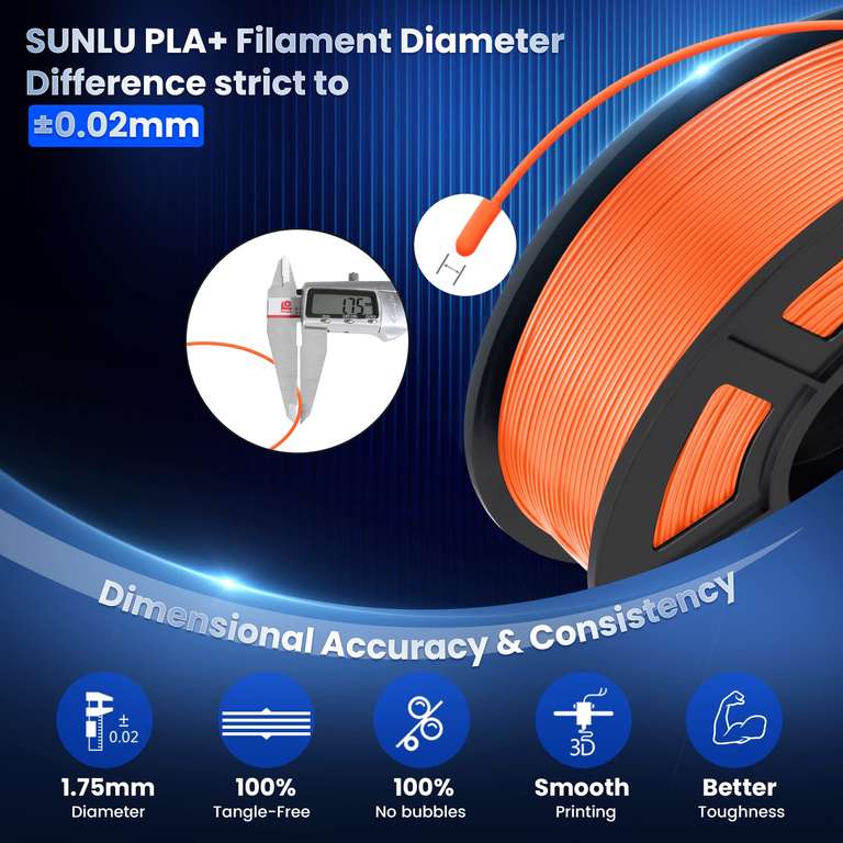 SUNLU Filamento PLA+ 1.75 mm 1kg