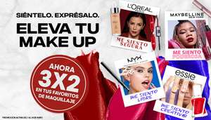 3x2 en maquillaje Essie,Loreal,Maybelline y Nyx + Envio gratis a tienda