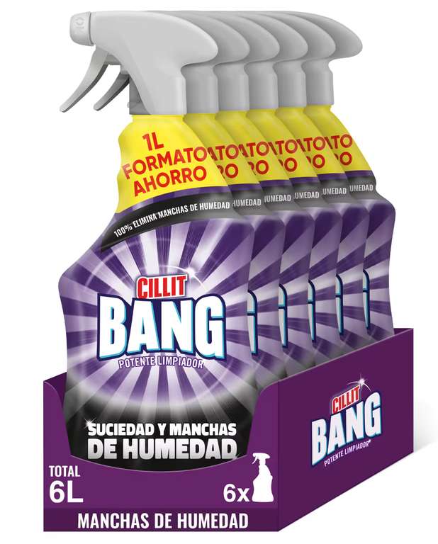 6x Cillit Bang 1L - Spray Limpiador Suciedad y Humedad [10,49€ NUEVO USUARIO]