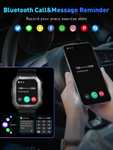 Smartwatch AOUQEE 1.8", IP68, 100 Modos Deportivos, Pulsómetro/Monitor de Sueño/Podómetro, llamadas y notificaciones, iOS y Android.