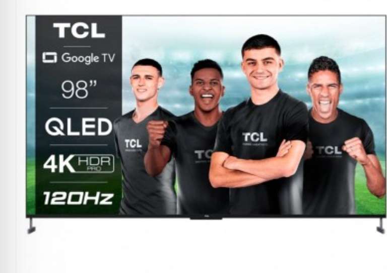 TV QLED - TCL 98C735, 98 pulgadas, 4K UHD, HDR10+, Local Dimming, Google TV