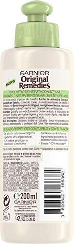 2x Garnier Original Remedies Leche de Almendra Nutritiva Aceite en Crema pelo- 200 ML [2'23€/ud]