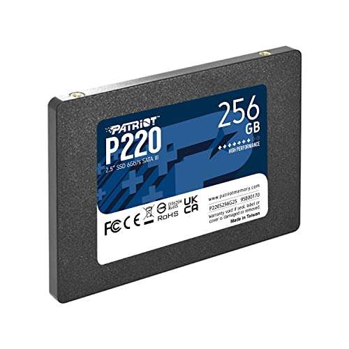 Patriot P220 SSD 256GB SATA III Disco Sólido Interno 2.5"