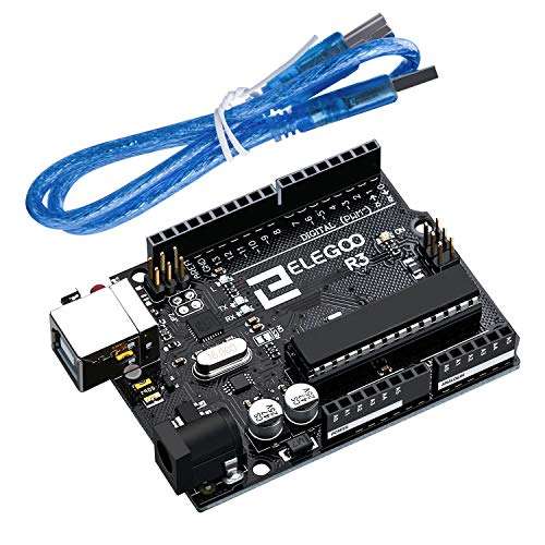ELEGOO UNO R3 Tarjeta Placa con Cable USB y Microcontrolador Compatible con Arduino IDE Proyectos Cumple con RoHS