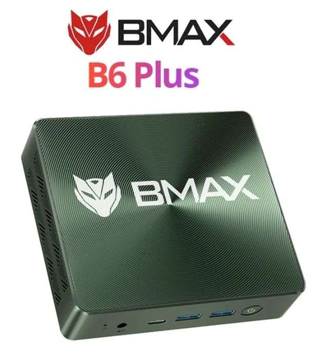 Mini PC BMAX B6 Plus, Intel Core i3-1000NG4, hasta 3,2 GHz, 12GB LPDDR4, 512GB SSD, Wi-Fi 5 BT 4,2, Audio de 3,5mm, Windows 11 Pro.