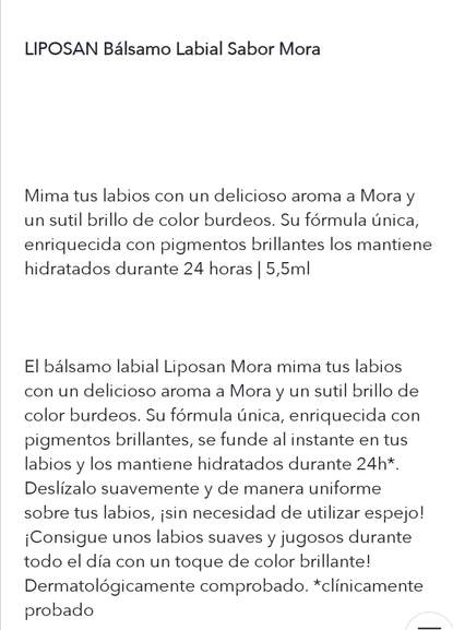 Liposan Mora: mima tus labios con un toque de brillo y color