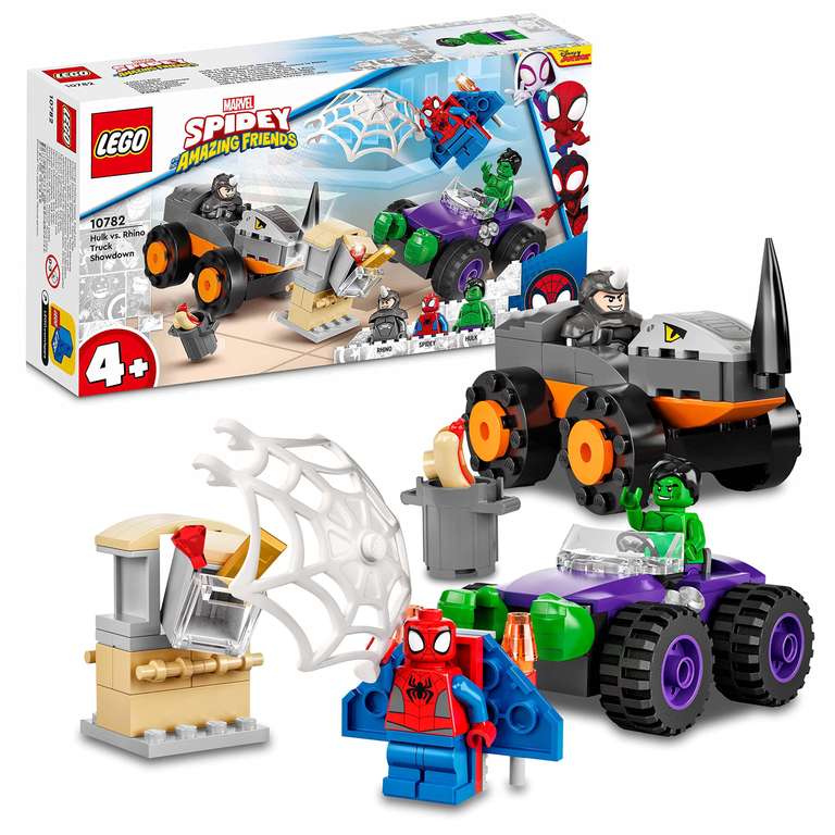 SET Lego Marvel Spiderman con 3 figuras, 2 vehículos y accesorios / 4+ Edad recomendada