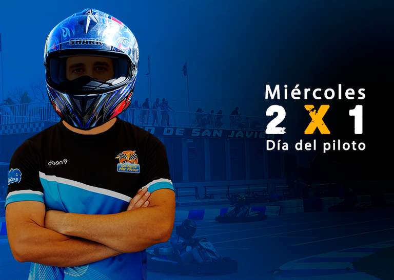 Disfruta de las sesiones de Go-Karts 2x1 en Mar Menor Murcia con la promoción del Día del Piloto