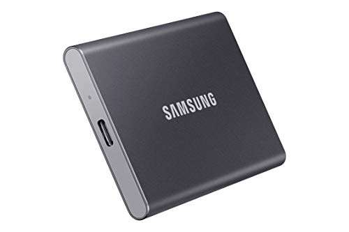 SAMSUNG T7 Portable SSD - 1 TB - USB 3.2 Gen.2 External SSD Titanium Grey (MU-PC1T0T/WW)