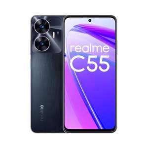 Realme C55 Smartphone 4G, 64MP, 6GB de RAM + 128GB de ROM, carga SUPERVOOC de 33W, batería de 5000mAh, diseño ultrafino, Negro