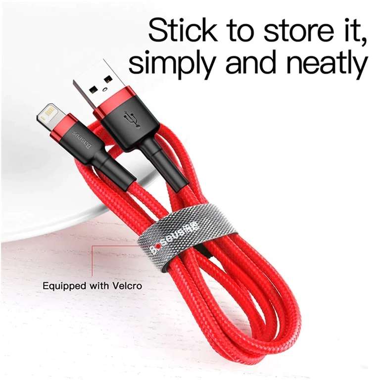 1M - Baseus Cable USB para trenzado para Iphone (Cambiar envío a Gratis)