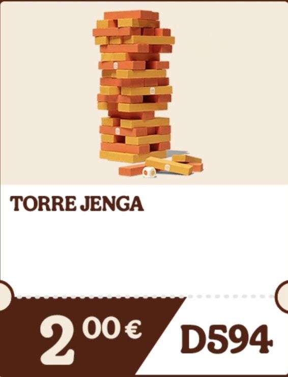 Torre Jenga por 2€ en Burger King