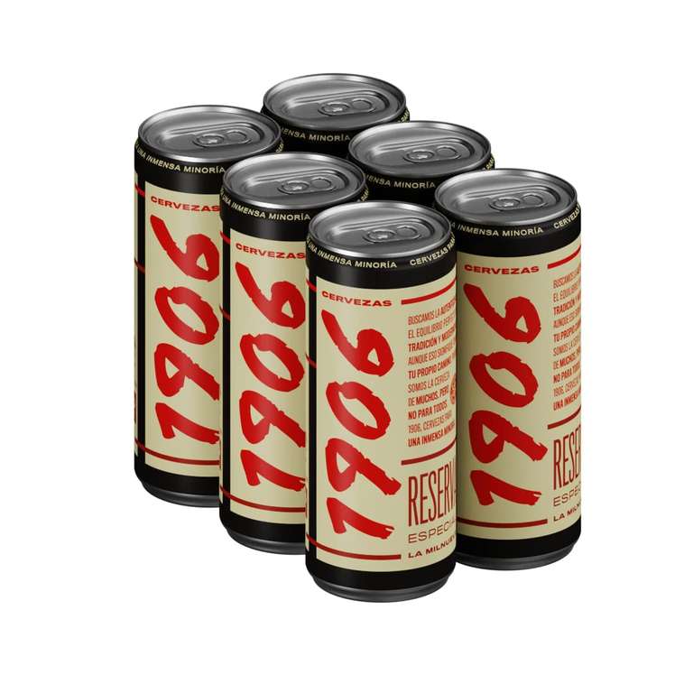 1906 Reserva Especial - Cerveza Lager Extra, Pack de 24 Latas x 33 cl