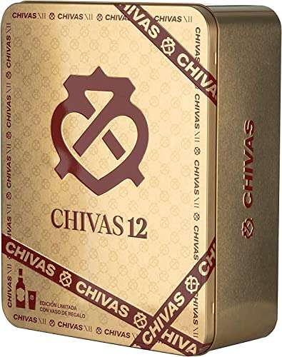 Chivas Regal 12 años Whisky Escocés de Mezcla con Lata y vaso de regalo - 700 ml