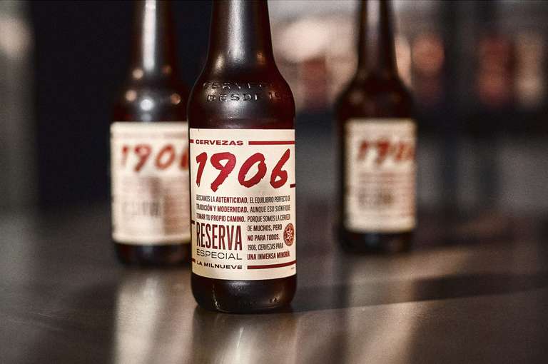 1906 Reserva Especial - Cerveza Lager Extra, Pack de 2 x (24 Botellas x 33 cl.) = 48 tercios.
