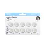 Amazon Basics - Paquete de 10 pilas de litio de botón CR2032, 3 voltios, larga duración, sin mercurio