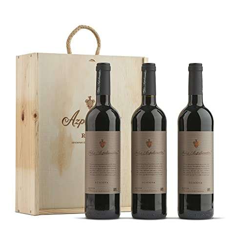 Félix Azpilicueta Reserva Caja de madera Premium 3 botellas D.O.C Rioja Vino