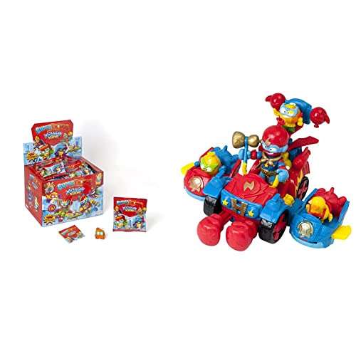 Superthings – Caja 50 One Packs con Figuras Kazoom Kids + Balloon Boxer – Vehículo con 2 acoplables, 3 SuperThings y 1 Kazoom Kid Exclusivo.