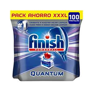 Finish Powerball Quantum XXXL - Pastillas para el lavavajillas, formato 100 unidades