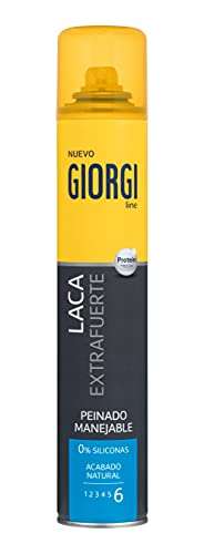 Giorgi Line - Laca Extrafuerte, Laca Manejable de Acabado Natural, 0% Siliconas, Fijación 6- 300 ml