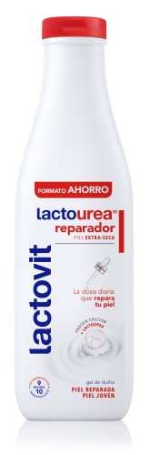 3 x Lactovit - Gel de Ducha Reparador Lactourea, Hidratante, Nutritivo Reparador, Textura Cremosa. 750 ml [Otro en descripción]