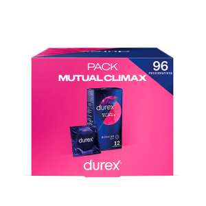 Durex Mutual Clímax Preservativos con puntos y estrías (Pack de 96)