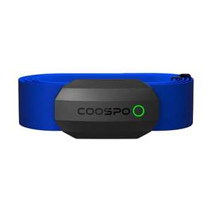 Banda de frecuencia cardíaca CooSpo con Bluetooth, Ant+ y compatible con Garmin, Wahoo, Suunto, Polar, Strava, Zwift, etc.