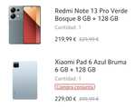 Redmi Note 13 Pro [8Gb/128Gb] + Xiaomi Pad 6 [6Gb/128Gb] (305€ con Mi Points)