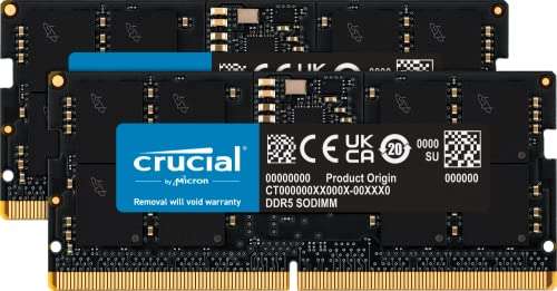 Crucial RAM 16GB (2x8GB) DDR5 4800MHz Memoria del Portátil