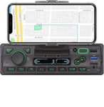 Radio Coche LXKLSZ Autoradio Bluetooth 1 DIN con App Control Reproductor MP3 Soporte USB/TF/AUX/Carga Rápida/con Soporte para Teléfono