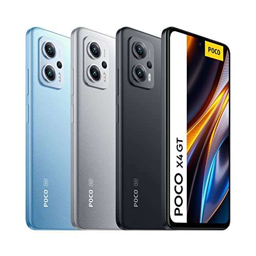 Xiaomi POCO X4 GT 5G - Smartphone de 8+256GB, Pantalla de 6.6” 144Hz DynamicSwitch, MediaTek Dimensity 8100, Triple Cámara de 64MP, 5080mAh