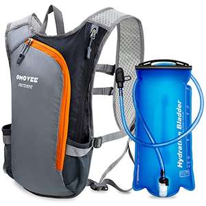 Mochila de hidratación con bolsa de agua de 2 L, ligera, impermeable, sin BPA, perfecta para senderismo, escalada, correr o ciclismo