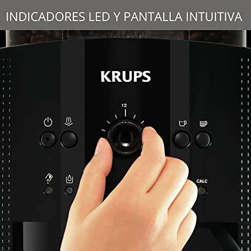 Krups Roma EA81R870 Cafetera expreso superautomática,1.7 L, 3 Niveles de Temperatura, 3 Texturas de molienda, 1450 W, 1 Cups