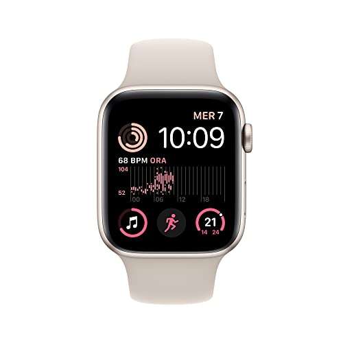 Apple Watch SE de 2.ªgeneración (GPS + Cellular, 44mm) Reloj Inteligente con Caja de Aluminio