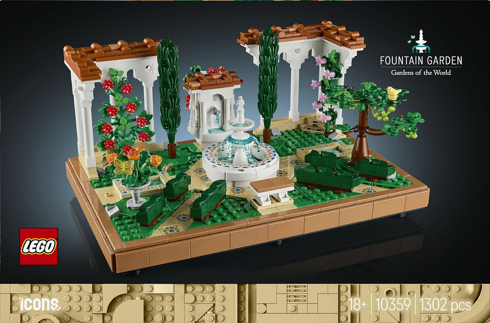 LEGO Icons Jardín con Fuente 10369 descuento 16 euros al tramitar pedido
