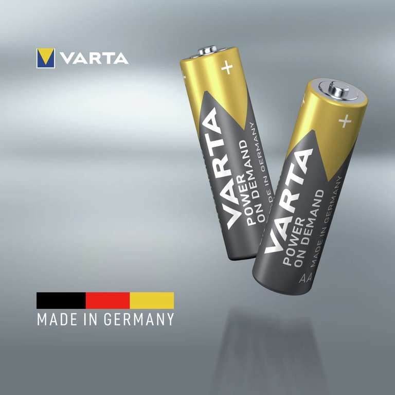 VARTA Pilas AA, paquete de 100, Power on Demand, Alcalinas, 1,5V