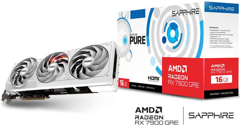 Sapphire PURE AMD Radeon RX 7900 GRE OC 16GB