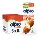 Alpro - Bebida Vegetal de Almendras sin Ázucar - Pack de 6 x 1L