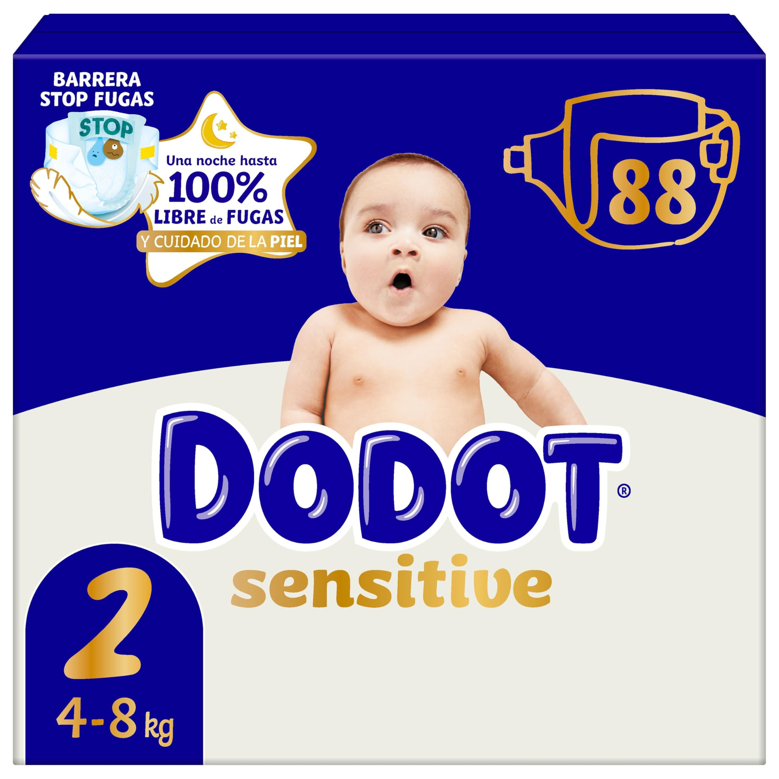 Dodot Sensitive Talla 2, 176 Pañales (a 0,18 la unidad)