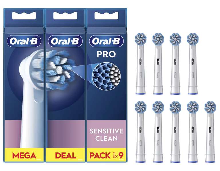 9X Cabezales Oral-B Pro Sensitive Clean