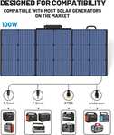 Panel Solar Plegable 100W Monocristalino Con Soporte Ajustable.